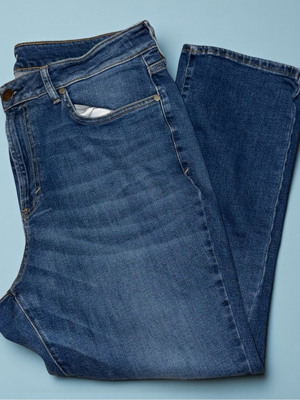 a.n.a Women's Straight Leg Blue Denim Jeans